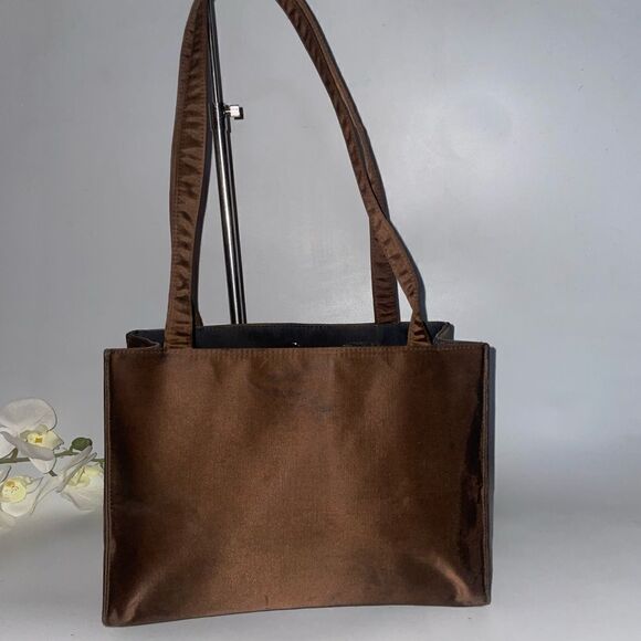 Kate Spade Brown Satiny Shoulder Bag Brown - Picture 2 of 12